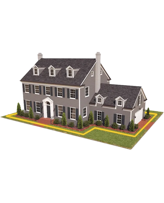 Graphic of a gray house