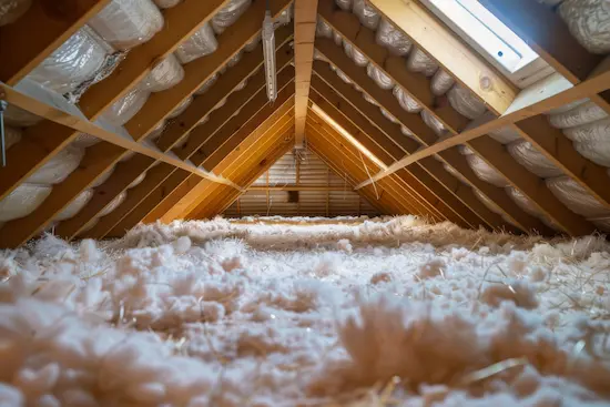 attic-insulation Attic full of insulation