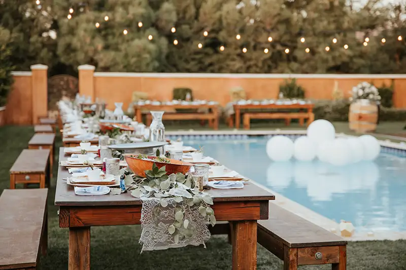 Summer backyard celebration