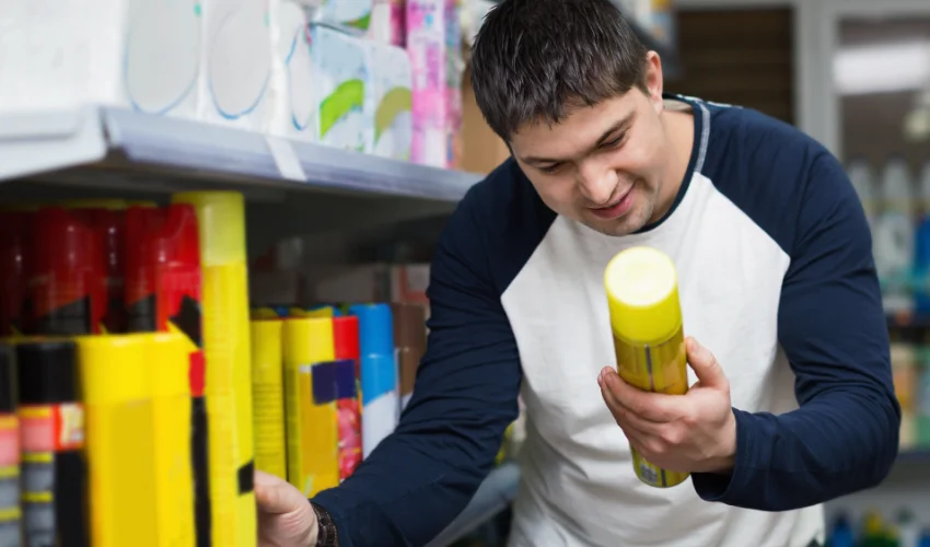 A Florida homeowner choosing DIY ant spray, highlighting the need for Arrow Environmental Services’ more effective professional treatments.