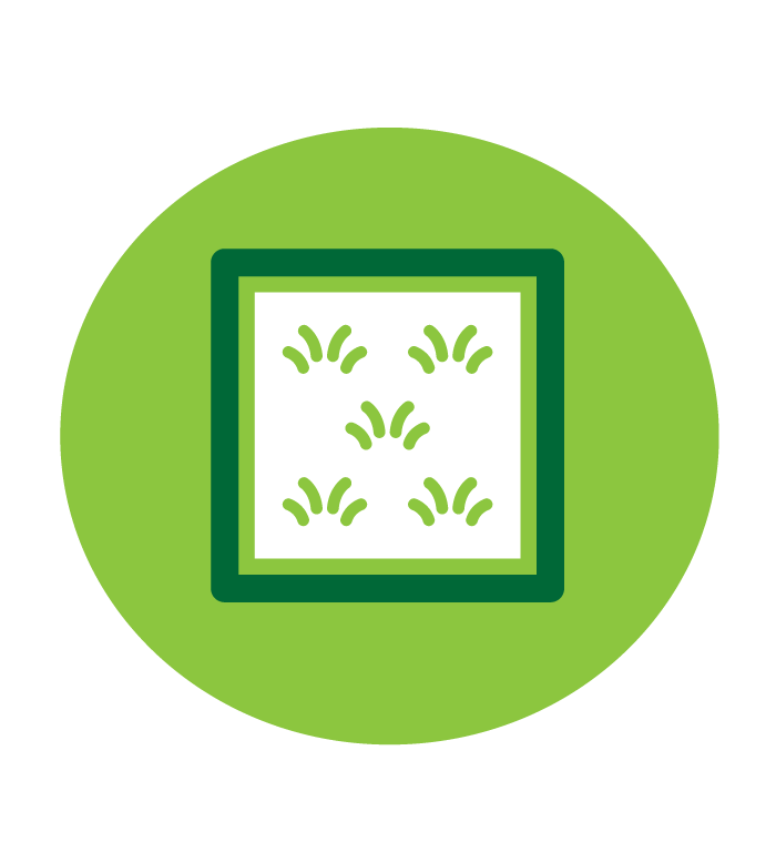 Plot of grass icon.