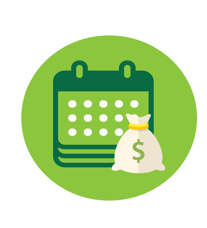 Payment schedule icon.