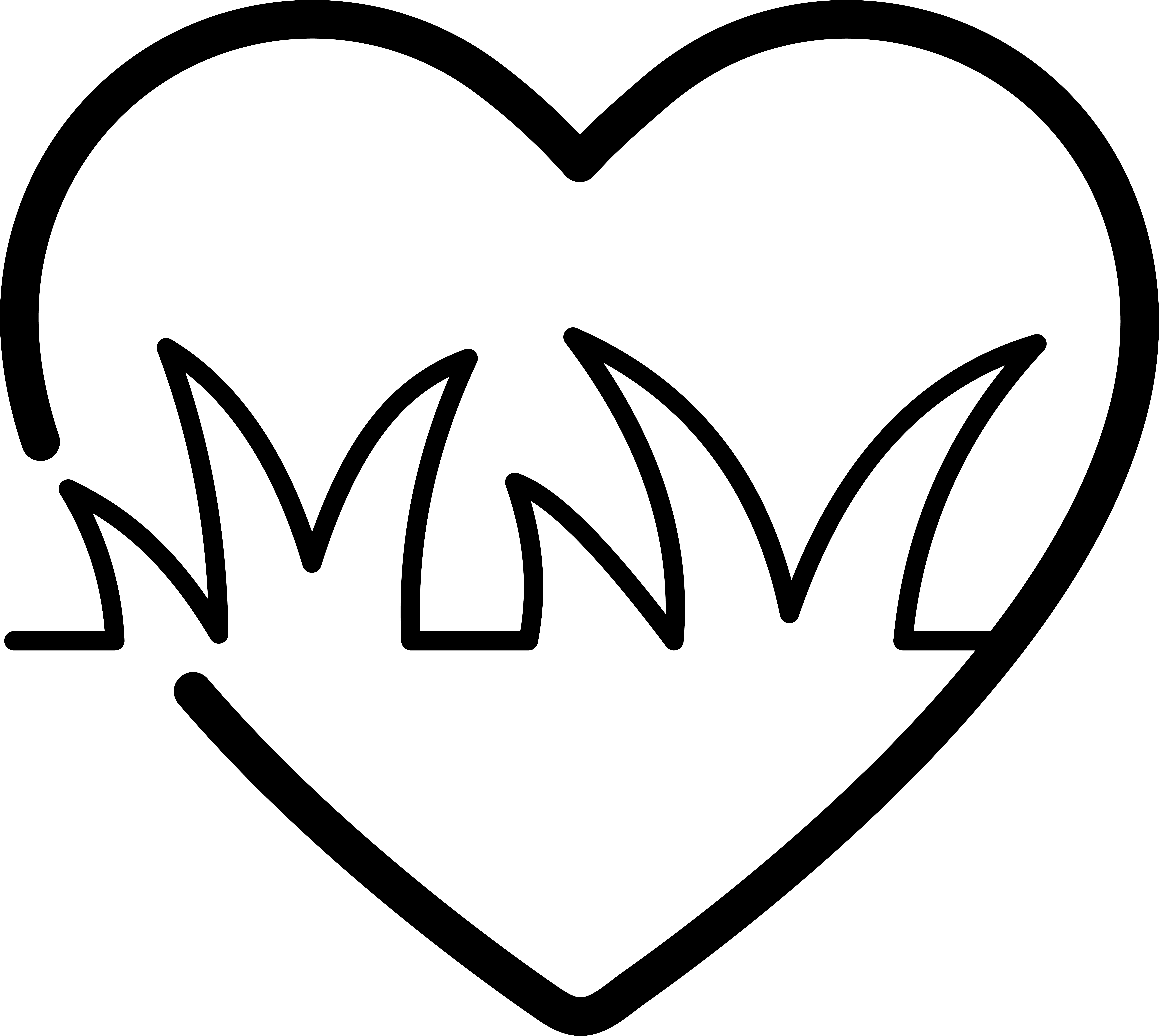 Heart icon with grass within it.
